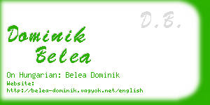 dominik belea business card